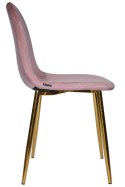 Krzesło tapicerowane GIULIA VELVET PINK GOLD
