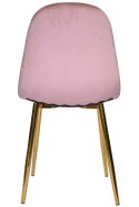 Krzesło tapicerowane GIULIA VELVET PINK GOLD