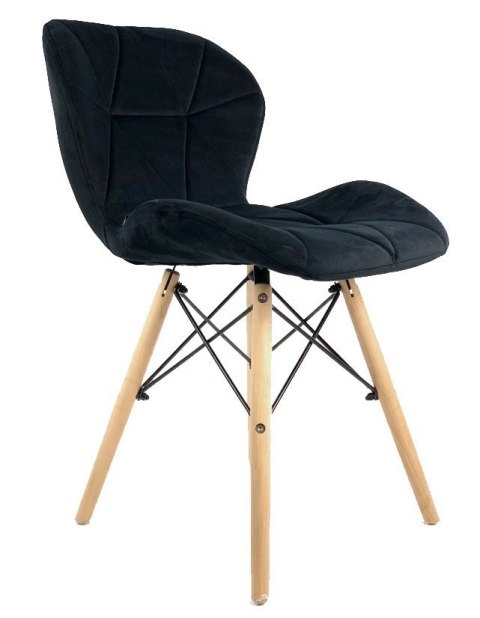 Krzesło tapicerowane VASTO BLACK VELVET Krzesło tapicerowane VASTO BLACK VELVET