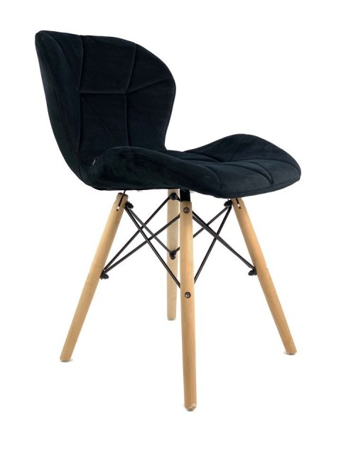 Krzesło tapicerowane VASTO BLACK VELVET Krzesło tapicerowane VASTO BLACK VELVET
