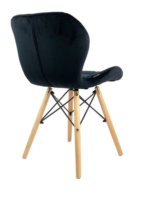 Krzesło tapicerowane VASTO BLACK VELVET Krzesło tapicerowane VASTO BLACK VELVET