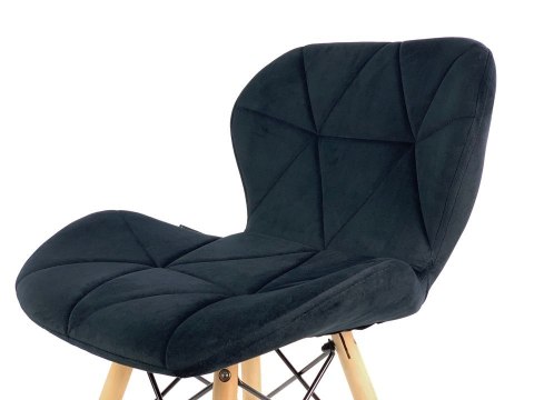 Krzesło tapicerowane VASTO BLACK VELVET Krzesło tapicerowane VASTO BLACK VELVET