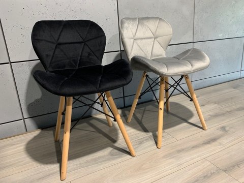 Krzesło tapicerowane VASTO BLACK VELVET Krzesło tapicerowane VASTO BLACK VELVET