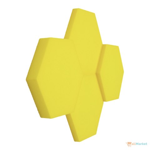 Panel ścienny 3d dekoracyjny piankowy WallMarket Heksagon cytrynowy grubość 4,5 cm Panel ścienny 3d dekoracyjny piankowy WallMarket Heksagon cytrynowy grubość 4,5 cm