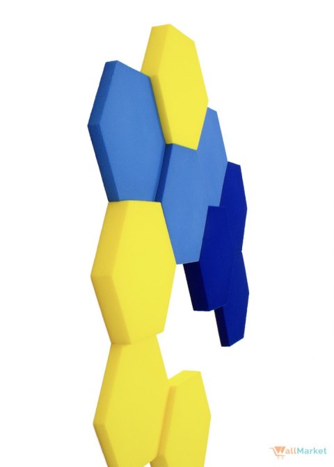 Panel ścienny 3d dekoracyjny piankowy WallMarket Heksagon cytrynowy grubość 4,5 cm Panel ścienny 3d dekoracyjny piankowy WallMarket Heksagon cytrynowy grubość 4,5 cm