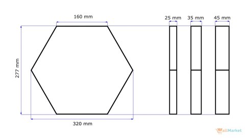 Panel ścienny 3d dekoracyjny piankowy WallMarket Heksagon cytrynowy grubość 4,5 cm Panel ścienny 3d dekoracyjny piankowy WallMarket Heksagon cytrynowy grubość 4,5 cm