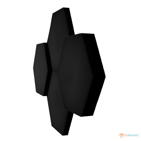 Panel ścienny 3d dekoracyjny piankowy WallMarket Heksagon czarny grubość 2,5 cm Panel ścienny 3d dekoracyjny piankowy WallMarket Heksagon czarny grubość 2,5 cm