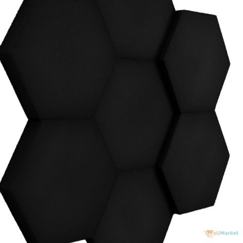 Panel ścienny 3d dekoracyjny piankowy WallMarket Heksagon czarny grubość 2,5 cm Panel ścienny 3d dekoracyjny piankowy WallMarket Heksagon czarny grubość 2,5 cm