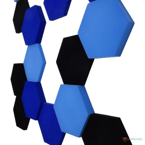 Panel ścienny 3d dekoracyjny piankowy WallMarket Heksagon czarny grubość 2,5 cm Panel ścienny 3d dekoracyjny piankowy WallMarket Heksagon czarny grubość 2,5 cm