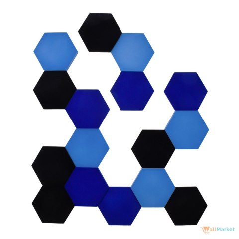 Panel ścienny 3d dekoracyjny piankowy WallMarket Heksagon czarny grubość 3,5 cm Panel ścienny 3d dekoracyjny piankowy WallMarket Heksagon czarny grubość 3,5 cm
