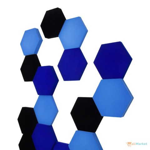 Panel ścienny 3d dekoracyjny piankowy WallMarket Heksagon czarny grubość 3,5 cm Panel ścienny 3d dekoracyjny piankowy WallMarket Heksagon czarny grubość 3,5 cm