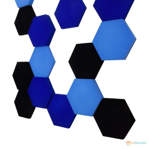 Panel ścienny 3d dekoracyjny piankowy WallMarket Heksagon czarny grubość 3,5 cm Panel ścienny 3d dekoracyjny piankowy WallMarket Heksagon czarny grubość 3,5 cm