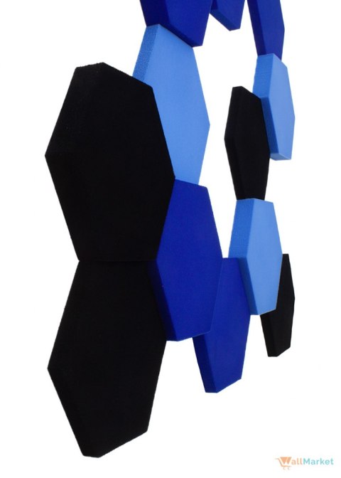Panel ścienny 3d dekoracyjny piankowy WallMarket Heksagon czarny grubość 3,5 cm Panel ścienny 3d dekoracyjny piankowy WallMarket Heksagon czarny grubość 3,5 cm