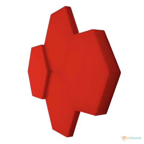 Panel ścienny 3d dekoracyjny piankowy WallMarket Heksagon intensywna czerwień grubość 2,5 cm Panel ścienny 3d dekoracyjny piankowy WallMarket Heksagon intensywna czerwień grubość 2,5 cm
