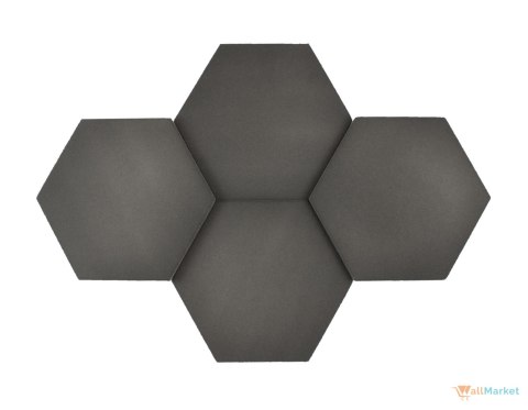 Panel ścienny 3d dekoracyjny piankowy WallMarket Heksagon stalowy grubość 2,5 cm Panel ścienny 3d dekoracyjny piankowy WallMarket Heksagon stalowy grubość 2,5 cm