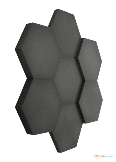 Panel ścienny 3d dekoracyjny piankowy WallMarket Heksagon stalowy grubość 2,5 cm Panel ścienny 3d dekoracyjny piankowy WallMarket Heksagon stalowy grubość 2,5 cm