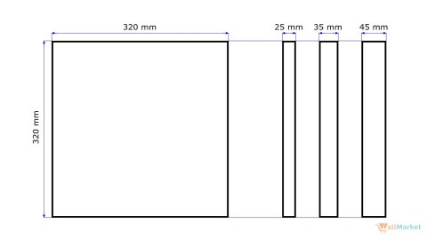 Panel ścienny 3d dekoracyjny piankowy WallMarket Kwadrat intensywna czerwień grubość 2,5 cm Panel ścienny 3d dekoracyjny piankowy WallMarket Kwadrat intensywna czerwień grubość 2,5 cm