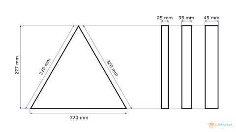 Panel ścienny 3d dekoracyjny piankowy WallMarket Trójkąt lazurowy grubość 2,5 cm Panel ścienny 3d dekoracyjny piankowy WallMarket Trójkąt lazurowy grubość 2,5 cm