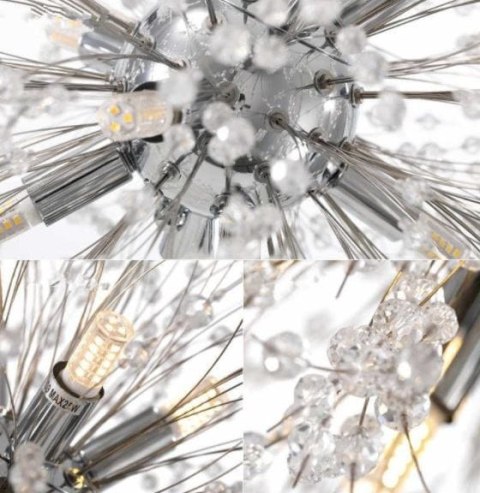Silver Deluxe Lampa wisząca Żyrandol Glamour Silver 12 Vildevik Silver Deluxe Lampa wisząca Żyrandol Glamour Silver 12 Vildevik