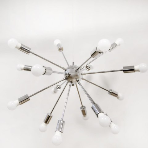 SOLAR 16 srebrna lampa typu pająk wysoki połysk chrom 72cm SOLAR 16 srebrna lampa typu pająk wysoki połysk chrom 72cm