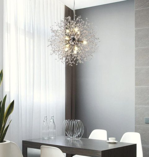 Silver Deluxe Lampa wisząca Żyrandol Glamour Silver 12 Vildevik Silver Deluxe Lampa wisząca Żyrandol Glamour Silver 12 Vildevik