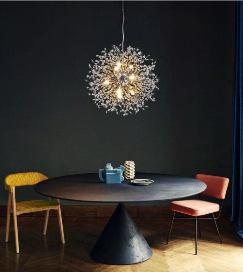 Silver Deluxe Lampa wisząca Żyrandol Glamour Silver 12 Vildevik Silver Deluxe Lampa wisząca Żyrandol Glamour Silver 12 Vildevik