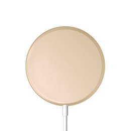 Crong MagSpot Wireless Charger - Aluminiowa ładowarka MagSafe 15W (Gold)