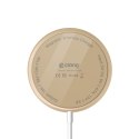 Crong MagSpot Wireless Charger - Aluminiowa ładowarka MagSafe 15W (Gold)