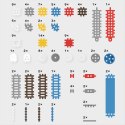 Mini Waffle blocks Constructor 140 el. [Blue]