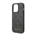 Guess 4G Metal Gold Logo - Etui iPhone 14 Pro Max (szary)