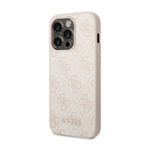 Guess 4G Metal Gold Logo - Etui iPhone 14 Pro (różowy) Guess 4G Metal Gold Logo - Etui iPhone 14 Pro (różowy)