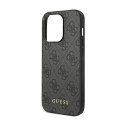 Guess 4G Metal Gold Logo - Etui iPhone 14 Pro (szary)