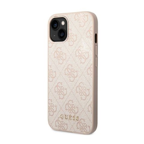 Guess 4G Metal Gold Logo - Etui iPhone 14 (różowy) Guess 4G Metal Gold Logo - Etui iPhone 14 (różowy)