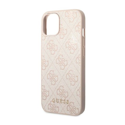 Guess 4G Metal Gold Logo - Etui iPhone 14 (różowy) Guess 4G Metal Gold Logo - Etui iPhone 14 (różowy)