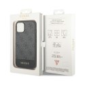 Guess 4G Bottom Stripe Metal Logo Collection - Etui iPhone 14 Plus (szary)