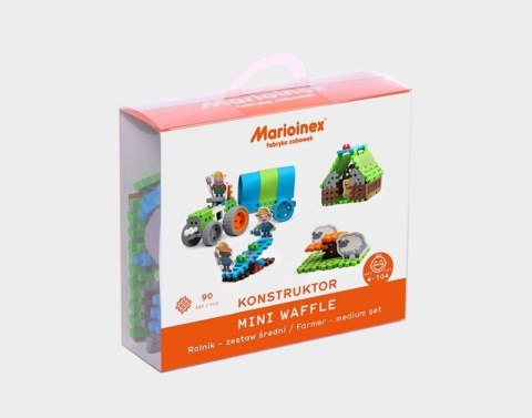 Klocki Mini Waffle Rolnik zestaw średni 90 el.