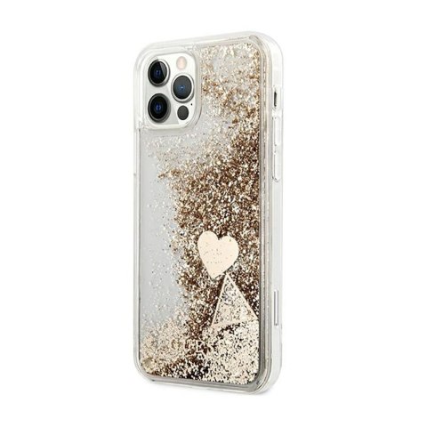 Guess Liquid Glitter Charms - Etui iPhone 12 / iPhone 12 Pro (złoty) Guess Liquid Glitter Charms - Etui iPhone 12 / iPhone 12 Pro (złoty)