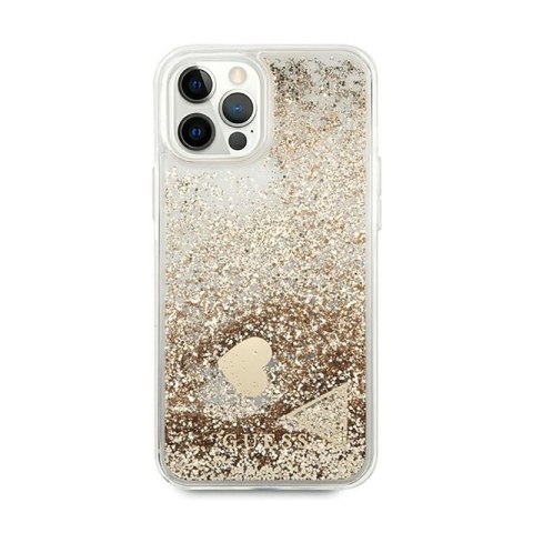 Guess Liquid Glitter Charms - Etui iPhone 12 / iPhone 12 Pro (złoty) Guess Liquid Glitter Charms - Etui iPhone 12 / iPhone 12 Pro (złoty)