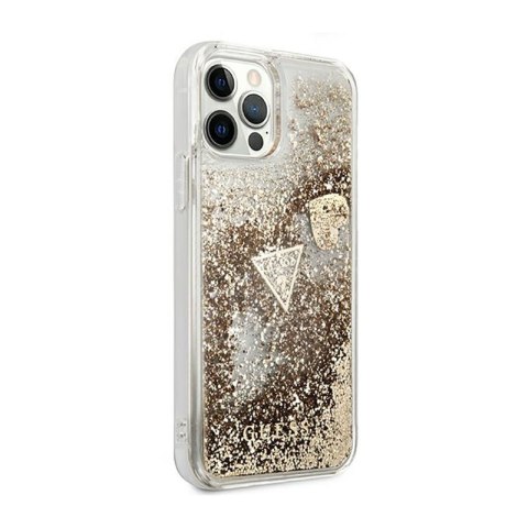 Guess Liquid Glitter Charms - Etui iPhone 12 / iPhone 12 Pro (złoty) Guess Liquid Glitter Charms - Etui iPhone 12 / iPhone 12 Pro (złoty)