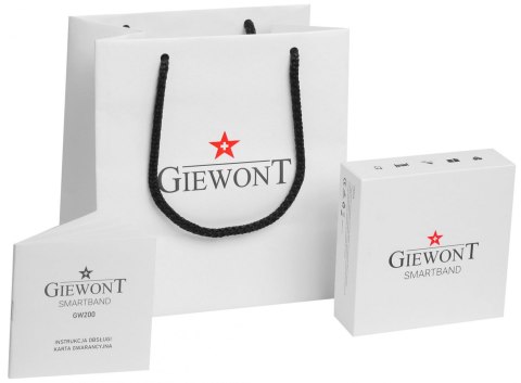Smartband Giewont Czarny GW200-1 + Pasek Czerwony Smartband Giewont Czarny GW200-1 + Pasek Czerwony