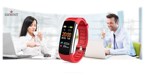 Smartband Giewont Czarny GW200-1 + Pasek Czerwony Smartband Giewont Czarny GW200-1 + Pasek Czerwony