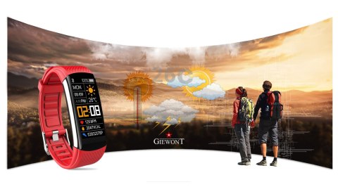 Smartband Giewont Czarny GW200-1 + Pasek Czerwony Smartband Giewont Czarny GW200-1 + Pasek Czerwony