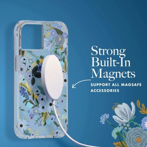 Rifle Paper Clear MagSafe - Etui iPhone 14 (Garden Party Blue) Rifle Paper Clear MagSafe - Etui iPhone 14 (Garden Party Blue)