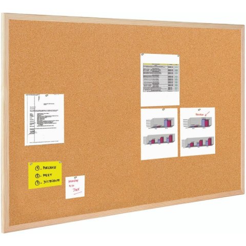 Tablica korkowa Bi-Office 60x120cm rama drewniana Tablica korkowa Bi-Office 60x120cm rama drewniana