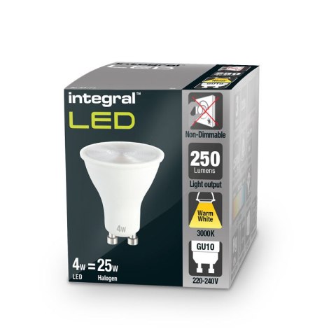 Integral żarówka LED GU10 PAR16 4W (35W) 3000K 250lm barwa biała ciepła Integral żarówka LED GU10 PAR16 4W (35W) 3000K 250lm barwa biała ciepła