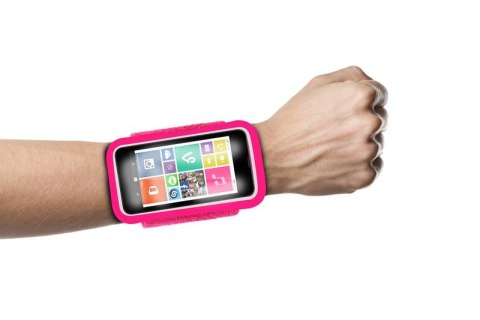 PURO Running Band - Uniwersalna frotka do biegania do smartfonów max 4.3" + key pocket (różowy) PURO Running Band - Uniwersalna frotka do biegania do smartfonów max 4.3" + key pocket (różowy)