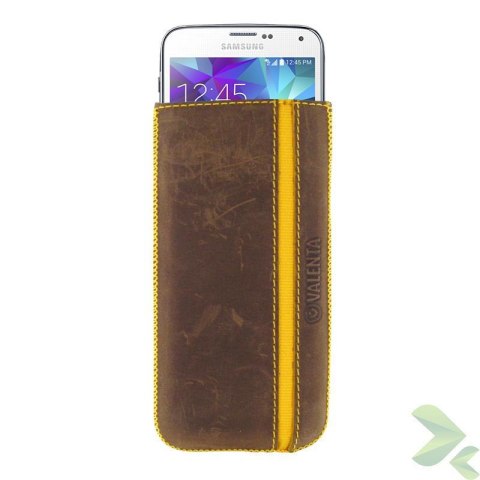 Valenta Pocket Stripe Vintage - Skórzane etui wsuwka Samsung Galaxy S5, Sony Xperia Z i inne (brązowy) Valenta Pocket Stripe Vintage - Skórzane etui wsuwka Samsung Galaxy S5, Sony Xperia Z i inne (brązowy)
