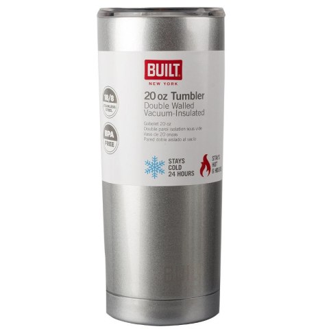 BUILT Vacuum Insulated Tumbler - Stalowy kubek termiczny z izolacją próżniową 0,6 l (Silver) BUILT Vacuum Insulated Tumbler - Stalowy kubek termiczny z izolacją próżniową 0,6 l (Silver)
