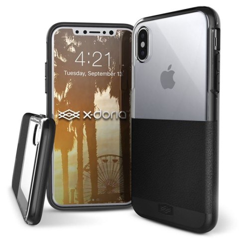 X-Doria Dash - Etui iPhone X (Black Leather)