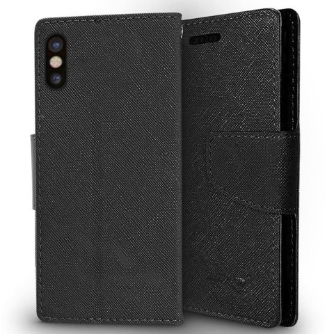 Zizo Flap Wallet Pouch - Etui iPhone X z kieszeniami na karty + stand up (Black/Black) Zizo Flap Wallet Pouch - Etui iPhone X z kieszeniami na karty + stand up (Black/Black)
